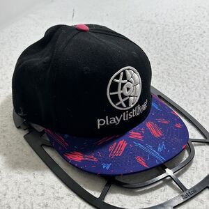 Playlist Live Adult One Size Fits Most Black Embroidered Hat Baseball Cap